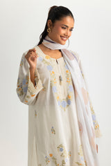 UAE-3PC Cross Hatch Embroidered Suit