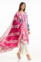 UAE- 3PC Cross Hatch Printed Suit