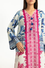 UAE- 3PC Cross Hatch Printed Suit