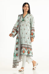 UAE-3PC Cross Hatch Printed Suit