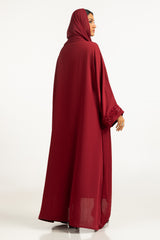 UAE-3PC Crush Georgette Embellished Abaya IPAB-22148