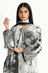 UAE-3PC Dobby Printed Suit