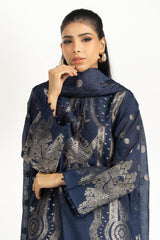 UAE-3PC Dyed Jacquard Suit IUSTKSD-1215