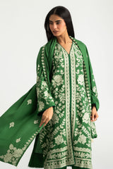UAE-3PC Pashmina Embroidered Suit