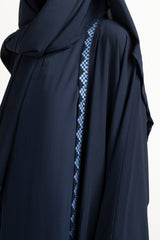 UAE- 3PC Georgette Embroidered Abaya