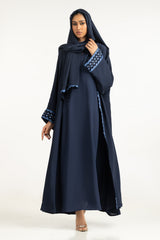UAE- 3PC Georgette Embroidered Abaya