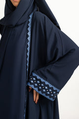 UAE- 3PC Georgette Embroidered Abaya