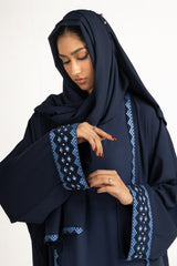 UAE- 3PC Georgette Embroidered Abaya