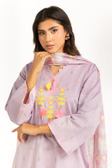UAE-3PC Jacquard Embroidered Suit IUSTKSD-1214