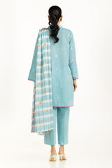 UAE-3PC Jacquard Embroidered Suit IUSTKSD-1244
