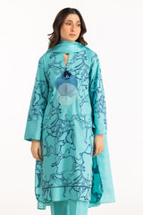 UAE-3PC Jacquard Embroidered Suit IUSTKSD-2174