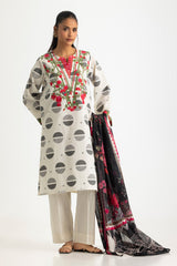 UAE-3PC Jacquard Embroidered Suit
