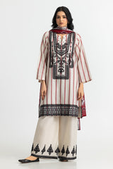 UAE-3PC Jacquard Embroidered Suit With Denting Lawn Printed Dupatta