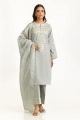 UAE-3PC Jacquard Suit With Embroidered IUSTKSD-1081