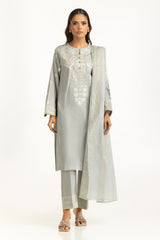 UAE-3PC Jacquard Suit With Embroidered IUSTKSD-1081
