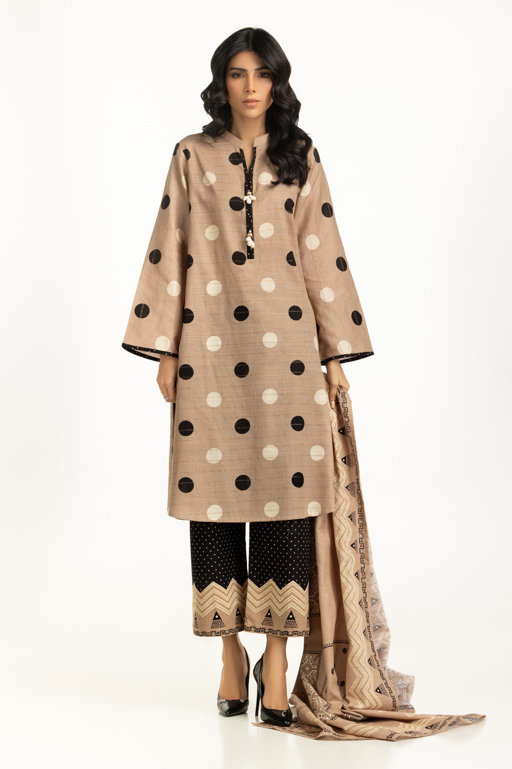 UAE-3PC Khaddar Printed Suit IUSTKSD-1213