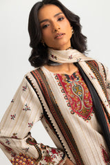 UAE-3PC Khaddar Printed Suit