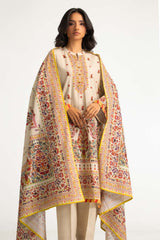 UAE-3PC Khaddar Printed Suit