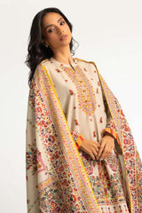 UAE-3PC Khaddar Printed Suit