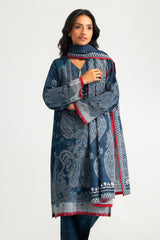 UAE-3PC Khaddar Printed Suit