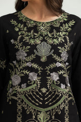 UAE-3PC Khaddar Slub Embroidered Suit