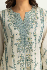 UAE-3PC Khaddar Slub Embroidered Suit