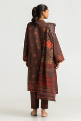 UAE-3PC Khaddar Slub Printed Suit