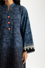 UAE-3PC Khaddar Slub Printed Suit
