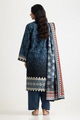 UAE-3PC Khaddar Slub Printed Suit
