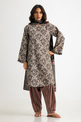 UAE-3PC Khaddar Slub Printed Suit