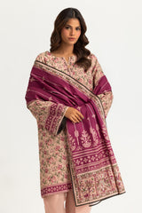 UAE-3PC Khaddar Slub Printed Suit