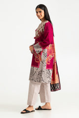UAE-3PC Khaddar Slub Printed Suit