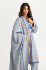 UAE-3PC Khaddar Slub Printed Suit