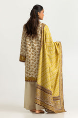 UAE-3PC Khaddar Slub Printed Suit