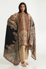 UAE-3PC Khaddar Slub Printed Suit