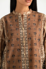 UAE-3PC Khaddar Slub Printed Suit