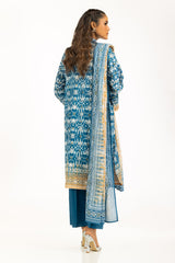 UAE-3PC Lacquer Printed Lawn Suit IUSTKSD-2001