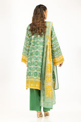 UAE-3PC Lacquer Printed Lawn Suit IUSTKSD-2002
