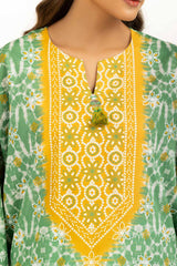 UAE-3PC Lacquer Printed Lawn Suit IUSTKSD-2002