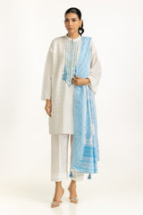 UAE-3PC Lawn Embroidered Suit IUSTKSD-1210