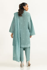 UAE- 3PC Lawn Embroidered Suit