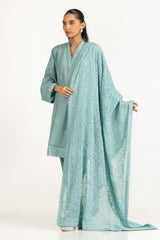 UAE- 3PC Lawn Embroidered Suit