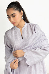 UAE-3PC Lawn Embroidered Suit IUSTKSD-2075