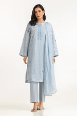 UAE-3PC Lawn Embroidered Suit IUSTKSD-2081