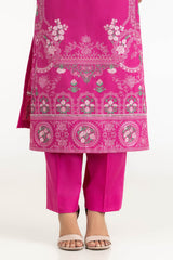 UAE-3PC Lawn Embroidered Suit IUSTKSD-2093