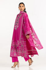 UAE-3PC Lawn Embroidered Suit IUSTKSD-2093