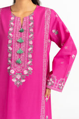 UAE-3PC Lawn Embroidered Suit IUSTKSD-2093