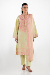 UAE-3PC Lawn Embroidered Suit IUSTKSD-2147