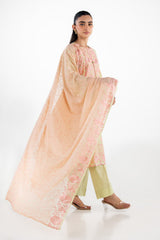 UAE-3PC Lawn Embroidered Suit IUSTKSD-2147