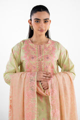 UAE-3PC Lawn Embroidered Suit IUSTKSD-2147
